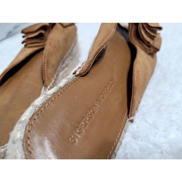 Sigerson Morrison Verane Bow Platform Sandal 8.5 Suede Espadrille Mules - Picture 4 of 11